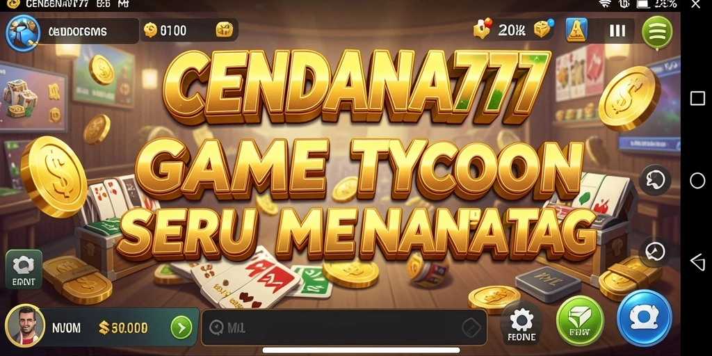 Screenshot utama gameplay CENDANA777 yang menunjukkan strategi Tycoon.