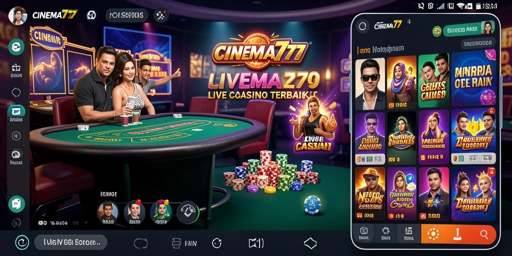 Gameplay Live Casino CINEMA777 yang mendebarkan dan interaktif.
