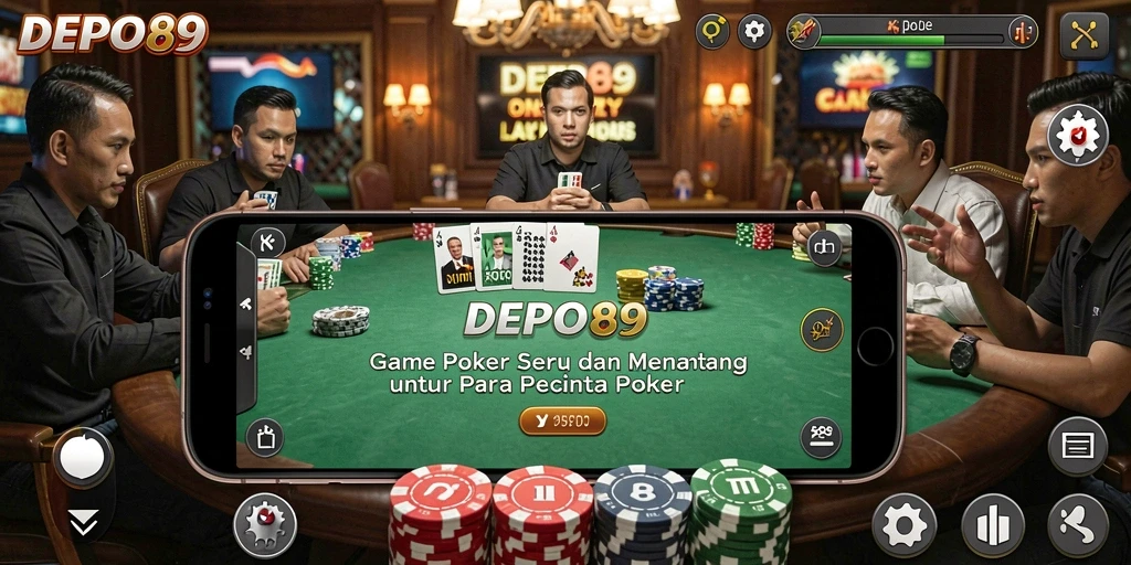 Tampilan gameplay Poker di DEPO89 yang menarik dan penuh aksi.