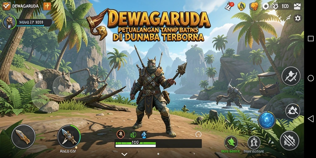 Gameplay seru di dunia terbuka DEWAGARUDA dengan karakter yang dapat diedit.