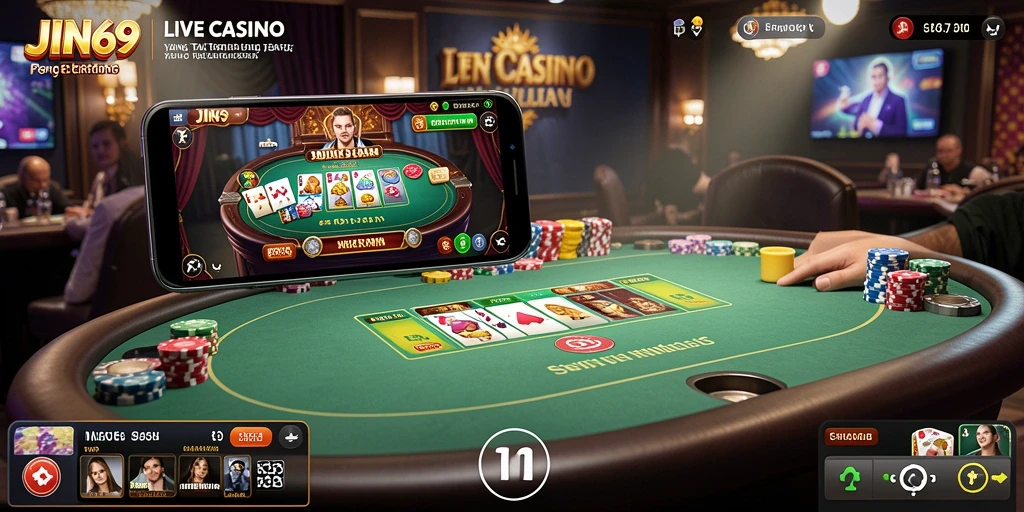 Tampilan gameplay JIN69 yang mengesankan di Live Casino.