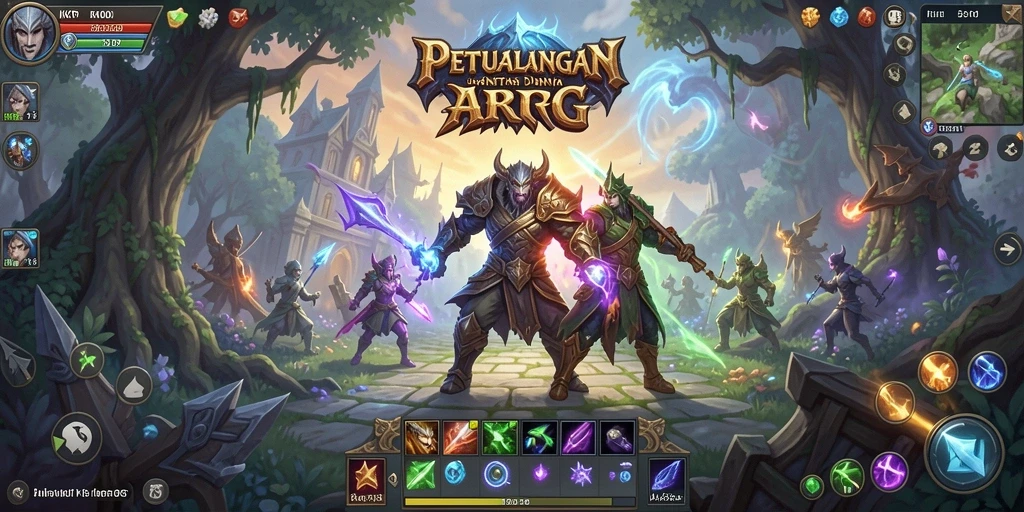 Screenshot KPK100 menampilkan aksi pertarungan seru dalam dunia ARPG.