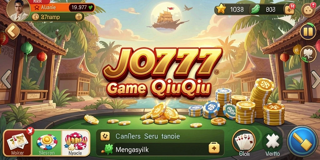 Screenshot LJO777 menunjukkan gameplay QiuQiu yang seru.