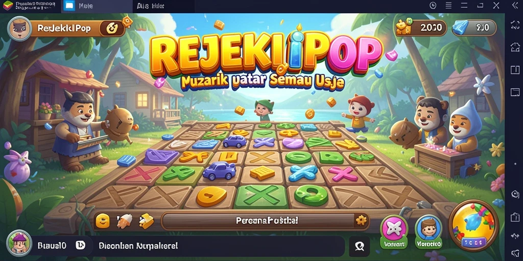Tangkapan layar gameplay REJEKIPOP dengan berbagai teka-teki yang menantang.