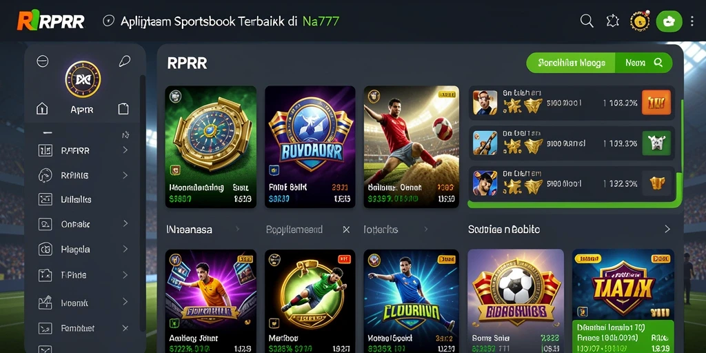 Screenshot utama RPRR menampilkan antarmuka taruhan yang menarik.