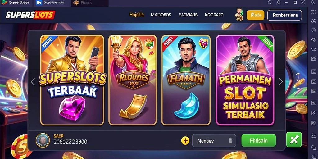 Tampilan menarik dari gameplay SUPERSLOTS yang seru dan mendebarkan.