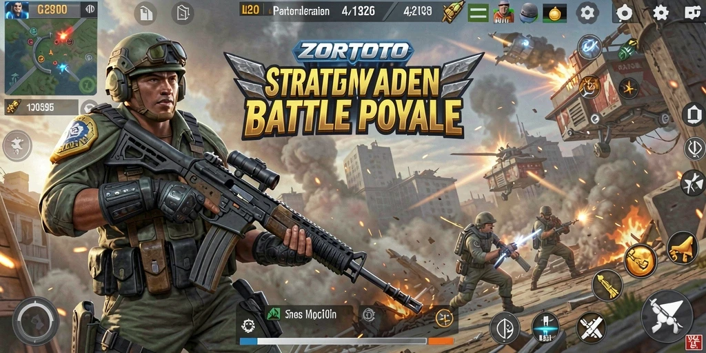 Tangkapan layar gameplay ZORTOTO yang penuh aksi dan strategi.